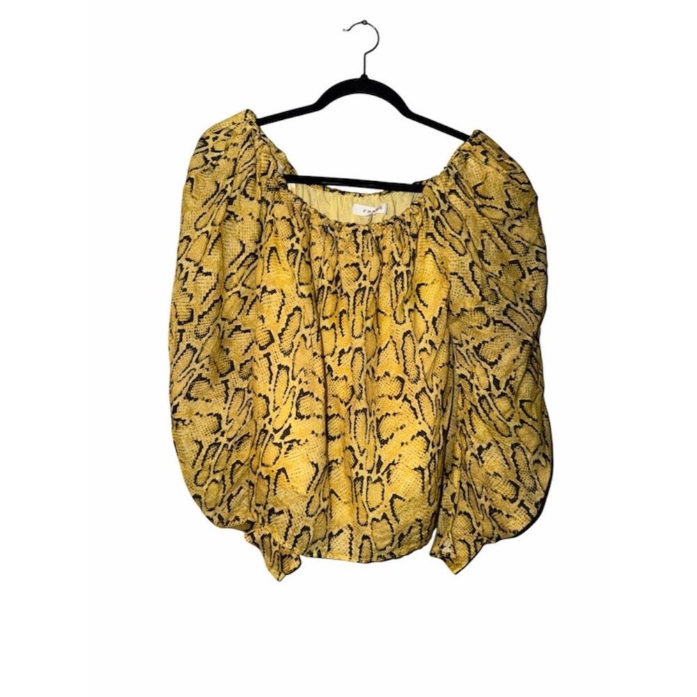Frame Off The Shoulder Billow Top In Python Multi Size S - Picture 4 of 8